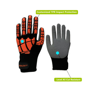 Vente en gros de gants de construction de sécurité enduits de caoutchouc <span class=keywords><strong>nitrile</strong></span> Tpr résistants aux coupures et aux chocs pour le travail dans les champs pétrolifères - Product Image 5