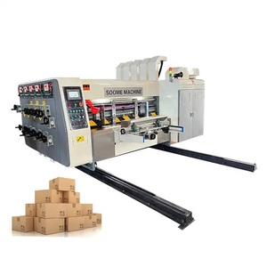 Hot Sale Best Quality 4 Colour Corrugated Carton Pizza Box Flexo Making Printing Slotting Die Cutting Cardboard Machine
