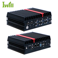 Mini PC Barebone Prosesor AMD Ryzen Embedded R2314 4K Dual Display PC Tanpa Kipas untuk Sinyal Digital