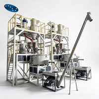 Système de mélange et de compoudage PVC Sevenstars, machine mélangeuse à chaud et à froid pour poudres, contrôle PLC, alimentation automatique, acier inoxydable, CE