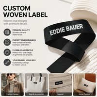 Bande élastique en spandex/nylon noir écologique avec tissage jacquard, logo personnalisé pour la couture de vêtements, sacs, chaussures et textiles de maison - Aoya