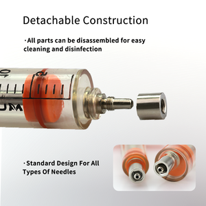 MUSYDER 10ml/20ml TPXポリマー再利用可能なシリンジ-軽量ルアーロックすべての標準針用 | 安全で簡単にきれいなデザイン - Product Image 3