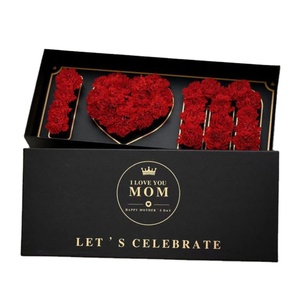 Mom Flower Box Customized Logo Design Mothers Day Gift Luxury Mom Heart Flower Box Gift Box Custom Mom Flower Box