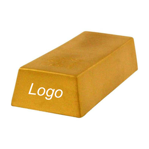 Venta caliente logotipo personalizado barra de oro PU espuma de elevación lenta Bola de estrés relajante Squeeze juguetes promocionales para niños y niñas - Product Image 1