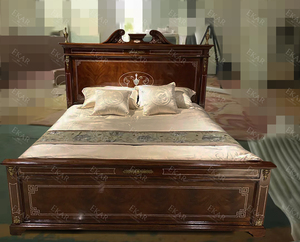 Cama de Lujo <span class=keywords><strong>Imperial</strong></span> St. James de EKAR |   Base de Cama de Madera de Burl Tallada a Mano Estilo Inglés | - Product Image 6