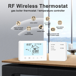<span class=keywords><strong>Thermostat</strong></span> de système de chaudière à <span class=keywords><strong>gaz</strong></span> RF sans fil moderne <span class=keywords><strong>Thermostat</strong></span> de pièce connecté WiFi Mélange thermostatique Facile à utiliser sans fil - Product Image 3