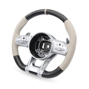 <span class=keywords><strong>Volant</strong></span> en fibre de carbone blanc OEM pour Mercedes Benz AMG Classe C E A160 W167 W163 W177 CLA 250 <span class=keywords><strong>W208</strong></span> - Product Image 1