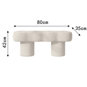 Pouf pliable moderne en tissu pour la décoration intérieure, chambre à coucher, salon, long canapé, changement de chaussures - Style cachemire écologique - Product Image 5