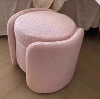 Tabouret de rangement en cachemire d'agneau au design nordique personnalisable, banc pour chambre à coucher, dressing, salle à manger, chaise à langer, espace de rangement