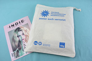 Chapeau en tissu de mousseline biologique Sac à main de luxe à cordon en coton personnalisé Sac à poussière recyclable pour cadeaux et sacs à main - Product Image 5