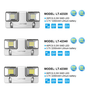 Luz <span class=keywords><strong>de</strong></span> Emergencia Plegable <span class=keywords><strong>de</strong></span> Doble Cabezal, Recargable, LED, <span class=keywords><strong>de</strong></span> Pared, para <span class=keywords><strong>Salida</strong></span> <span class=keywords><strong>de</strong></span> Seguridad contra <span class=keywords><strong>Incendios</strong></span> - Product Image 6