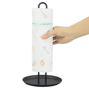 Hot Selling Custom Bathroom Roll Paper Holder Floor Standing Kitchen Metal Tissue Rack Paper Organization