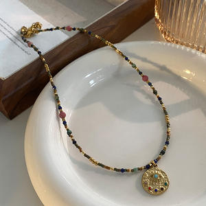 Collar <span class=keywords><strong>de</strong></span> Malaquita Natural <span class=keywords><strong>para</strong></span> <span class=keywords><strong>Mujer</strong></span> 2024, Collar <span class=keywords><strong>de</strong></span> Cuentas Vintage, Cadena Laminada <span class=keywords><strong>para</strong></span> Suéter, Collar <span class=keywords><strong>de</strong></span> Cuentas Nigeriano <span class=keywords><strong>para</strong></span> Fiesta - Product Image 4