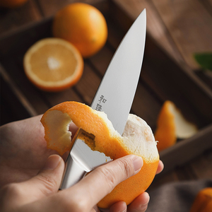 Couteau utilitaire de cuisine de 5 pouces Sandvik <span class=keywords><strong>14C28N</strong></span> <span class=keywords><strong>acier</strong></span> avec manche en bois d'olivier couteaux multifonctionnels - Product Image 2