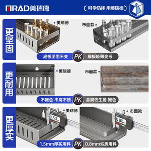 Étagère à épices Meiruide 6-7,9 pouces H 8-11,9 pouces D multifonctionnelle sans perçage pour rangement de cuisine - Product Image 4