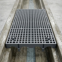 Grille de drainage industrielle antidérapante en PP robuste, à emboîtement, installation facile par clic pour station de lavage automobile