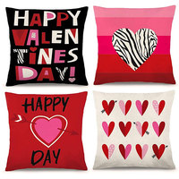 Livraison rapide oreiller personnalisé imprimé numérique blanc imprimé décoratif personnalisé housse de coussin de saint-valentin