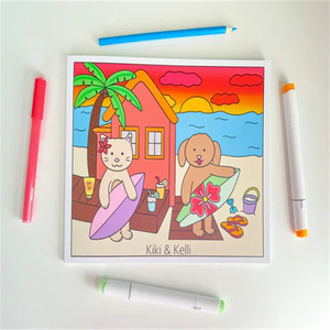 Livre de coloriage pour enfants, personnalisé en usine en Chine, avec des animaux mignons, des princesses et des princes, pour apprendre facilement à <span class=keywords><strong>dessiner</strong></span> et à peindre - Product Image 3