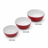A5 Tweekleurig Melamine Servies, Verdikte en valbestendige rijstkom, bedrukbaar met logo.