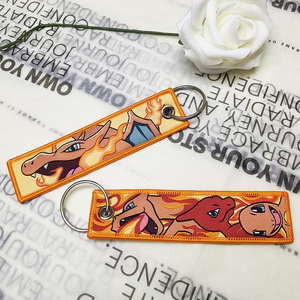 Biểu Tượng Tùy Chỉnh <span class=keywords><strong>Key</strong></span> Tag Thêu Vòng Chìa Khóa Tùy Chỉnh Máy Bay Phản Lực Tag Móc Chìa Khóa Vải Dệt Thương Hiệu Nhãn Dệt Bán Buôn - Product Image 5