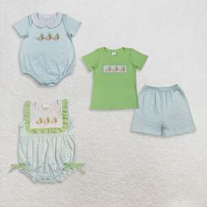 Conjunto de Ropa para Bebés y Niños con Bordado de Patos a Juego para Hermanos, Venta al por Mayor - Product Image 2