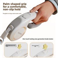 En gros, laisse de chien automatique extensible de 5 m en plastique, ensemble corde et chaîne pour l'entraînement et la promenade de vos amis à quatre pattes