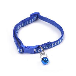 Collares de gato reflectantes ajustables con patrón de pata de hueso barato al por mayor con campanas ID 12 unids/set <span class=keywords><strong>Collar</strong></span> de gatos pequeños - Product Image 6