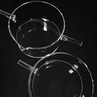 Creuset en silice fondue transparente 99,99 % SiO2, résistant aux hautes températures, pour applications optiques semi-conductrices et usage en laboratoire
