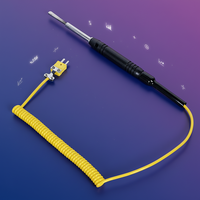 Thermocouple portatif isolé avec sonde en acier inoxydable, personnalisable ODM, capteur de température à réponse rapide pour le traitement des métaux