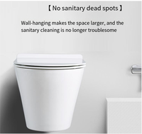 WC intelligent automatique haut de gamme blanc allongé à poser au sol en céramique avec siège chauffant et chasse d'eau cyclonique pour hôtel