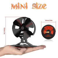Chauffage domestique écologique d'intérieur, poêle à granulés de bois, mini ventilateur Ecofan à 4 pales, poêle à bois alimenté par la chaleur, ventilateur d'évacuation