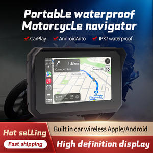 5 pouces Portable écran tactile sans fil Carplay <span class=keywords><strong>GPS</strong></span> Navigation étanche Android multimédia affichage BT WIFI pour moto - Product Image 2