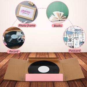 Easy Fold Album Corrugated Cardboard Pink Vinyl Record <strong>Magazine</strong> Perimeter Mailers Shipping Paper <strong>Boxes</strong> Recyclable Custom Luxury - Product Image 2