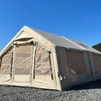 Tente de camping portable pour l'extérieur, grande tente de camping gonflable pour l'extérieur, 13 17.2 8 12 personnes