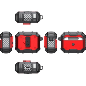 Venta al por mayor de fábrica a prueba de agua de <span class=keywords><strong>lujo</strong></span> de diseño de auriculares <span class=keywords><strong>funda</strong></span> para Apple <span class=keywords><strong>Airpods</strong></span> Pro Gen2 3rd Gen4 <span class=keywords><strong>funda</strong></span> con llavero - Product Image 2