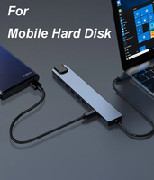 Extensor Tipo C 8 en 1, HUB USB con Convertidor HD para Portátil, USB C a USB 3.0 2.0, Disco, Cable Ethernet, Lector de Tarjetas y Base de Carga