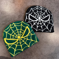 Otoño Invierno Halloween sombrero de punto dibujos animados Spiderman ecológico acrílico cálido personalizado al aire libre protección auditiva dedo del pie de los hombres
