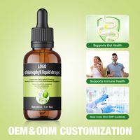 Gouttes de chlorophylle végétaliennes avec technologie liposomale, spiruline, herbe de blé, vitamines C et B12 pour une nutrition quotidienne 60 ml