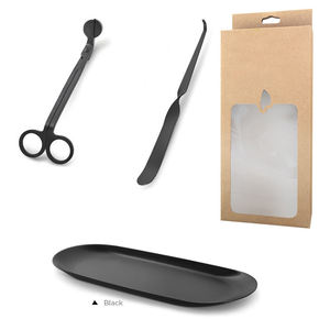 Ensemble de coupe-mèches pour bougies en acier inoxydable noir mat personnalisé, <span class=keywords><strong>kit</strong></span> d'entretien des bougies - Product Image 4