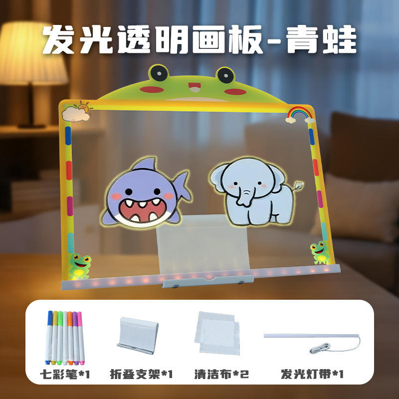 cartone animato luminoso tavolo da disegno-rana-tavolo da scrittura-mano