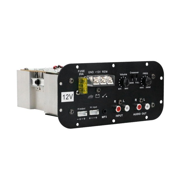 2 Channel 120W High Power 10 12 Inch 12V Car Woofer Audio Speaker Amplifier Board  Receivers for Car Audio Sound System