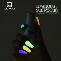ICE NOVA Gel lumineux vernis lueur sous le ciel nocturne spécialement pour les célébrations de vacances Hema/Tpo/Hpma gratuit Nail Art couleur douce