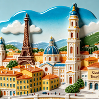 Vente en gros de souvenirs touristiques personnalisés en résine 3D représentant des pays, produits à vendre dans les lieux touristiques, cadeaux de voyage, décoration pour la maison et la cuisine