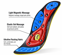 Semelles Magnétiques de Massage avec Soutien de la Voûte Plantaire et du Talon, Absorption des Chocs, Confort, Orthopédiques, Anti-Odeur, Durables pour Hommes