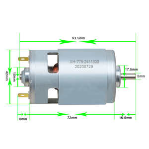 Producción en fábrica RS 775 <span class=keywords><strong>DC</strong></span> <span class=keywords><strong>Motor</strong></span> 36V High RPM 3500-9000RPM 12V 24V Rodamientos de bolas Cepillo Conmutación Imán permanente - Product Image 3