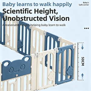 Parc de jeu pliable multi-usage pour enfants avec piscine à balles amovible, en plastique HDPE, pour la protection des bébés, idéal pour le salon et la maternelle - Product Image 5