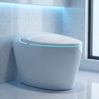 Ensemble de toilettes intelligentes électriques avec bidet intégré, siège antibactérien, toilettes électroniques modernes pour projets résidentiels privés
