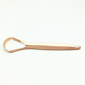 Nettoyant de langue en cuivre pur réutilisable, grattoir de langue avec poignée, soins bucco-dentaires ayurvédiques - Product Image 5