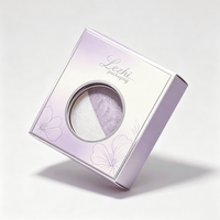 Boîte d'emballage personnalisée pour fards à paupières, en carton blanc pliable avec fenêtre, revêtement UV, personnalisable