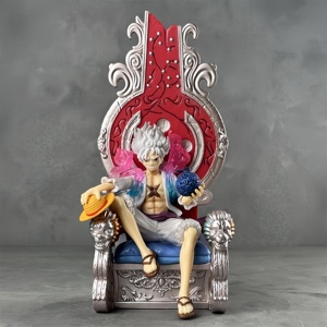 Statue d'Anime Monkey D. <span class=keywords><strong>Luffy</strong></span> de Collection, 2 Formes, Ensemble Trône, Forme Nika Gear 5, Figurine en PVC avec Base Thème pour Collection ou Cadeau - Product Image 4